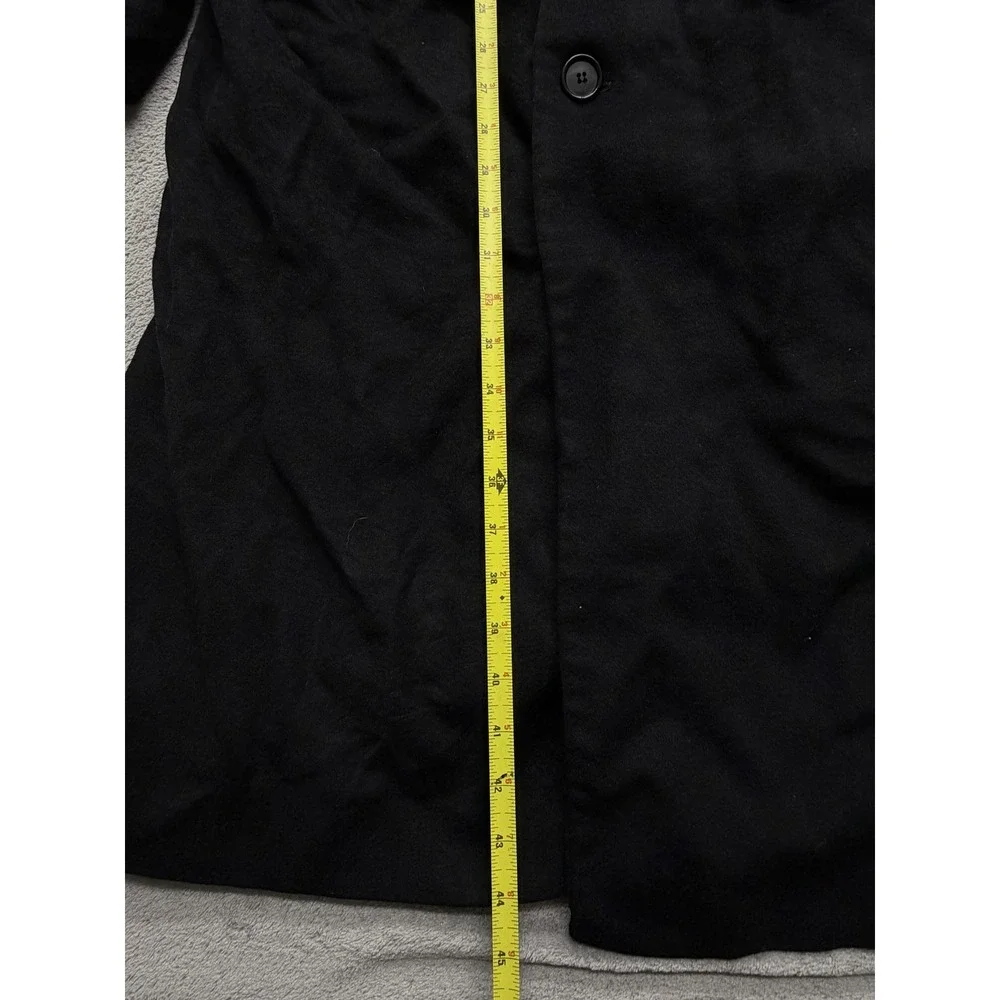 Joseph & Lyman Coat Mens Small‎ Black 100% Cashmere Long Overcoat Bloomingdale's